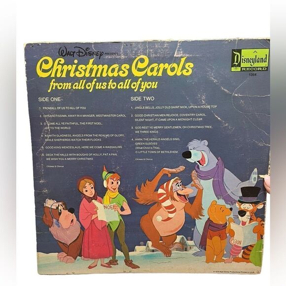 VINTAGE RARE WALT DISNEY CHRISTMAS CAROLS FROM ALL OF US TO ALL OF YOU VINYL - Picture 7 of 10